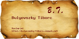Bulyovszky Tiborc névjegykártya
